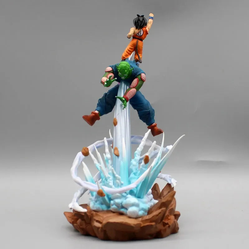 OBA Dragon Ball Goku Kid vs King Piccolo figurines, detailed sculptures of Goku and King Piccolo characters in dynamic poses.