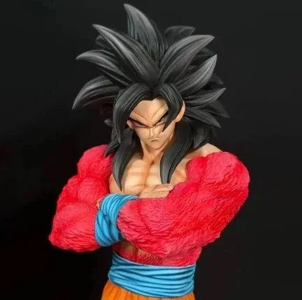 Super Saiyan 4 Goku figure from Dragon Ball series, detailed action pose, vibrant orange and black costume, by Cashymart
